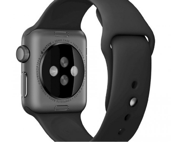 Apple Watch Series 1 42mm Space Gray Aluminum Case with Black Sport Band (MP032) Уцінка